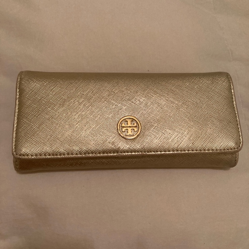 Tory Burch gold wallet